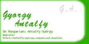 gyorgy antalfy business card